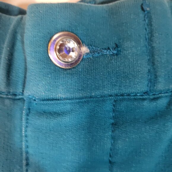 Dream Jeannes by Quacker Factory Women's Pull On Stretch Jeans Size MT Turquoise - Picture 5 of 13